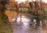 An Orchard On The Banks Of A River by Fritz Thaulow